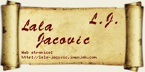 Lala Jačović vizit kartica